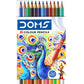 DOMS BI COLOUR PENCIL 12 X 2 - 24 SHADES