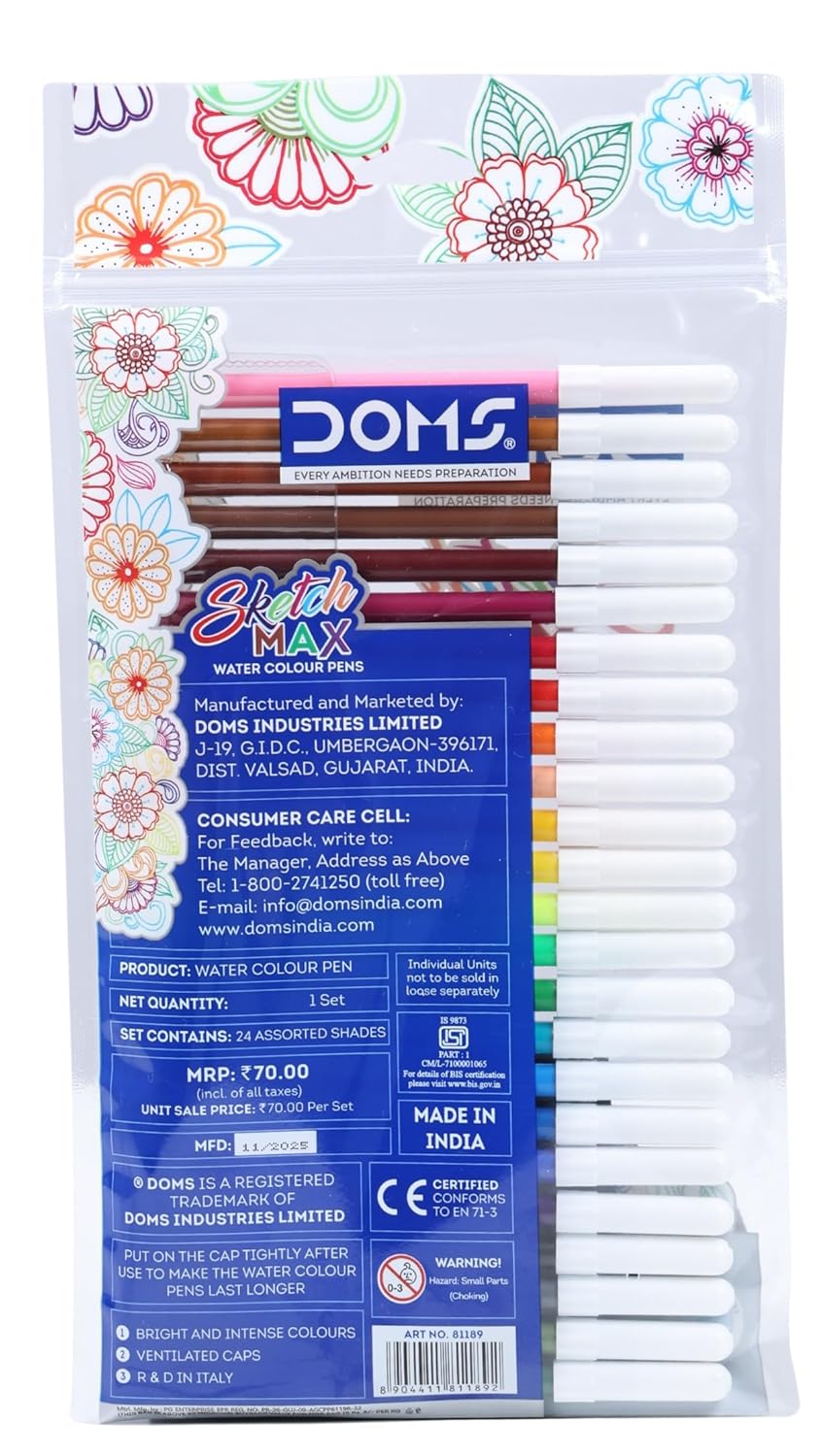 DOMS SKETCH MAX WATER COLOUR PEN 24
