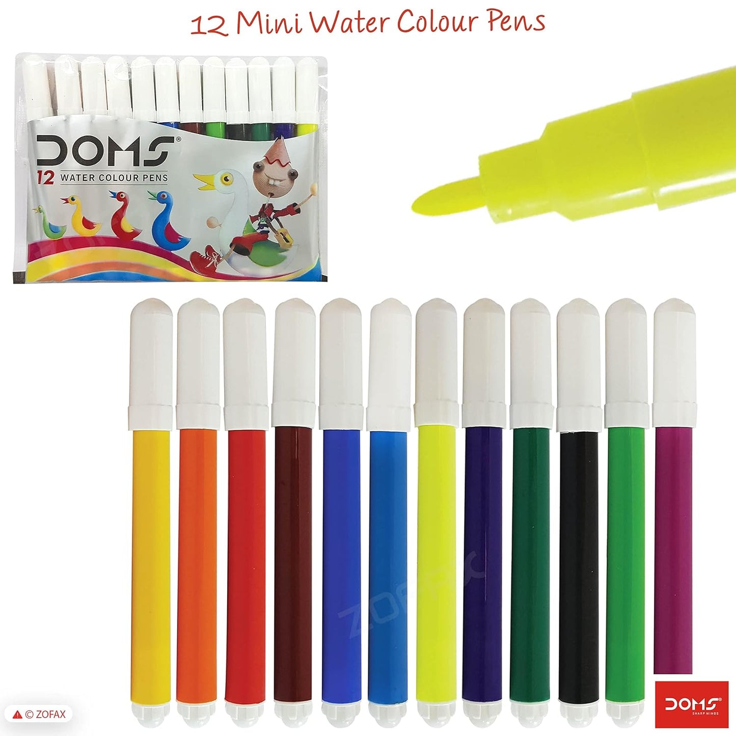 DOMS WATER COLOUR PENS 10 SHADES MINI