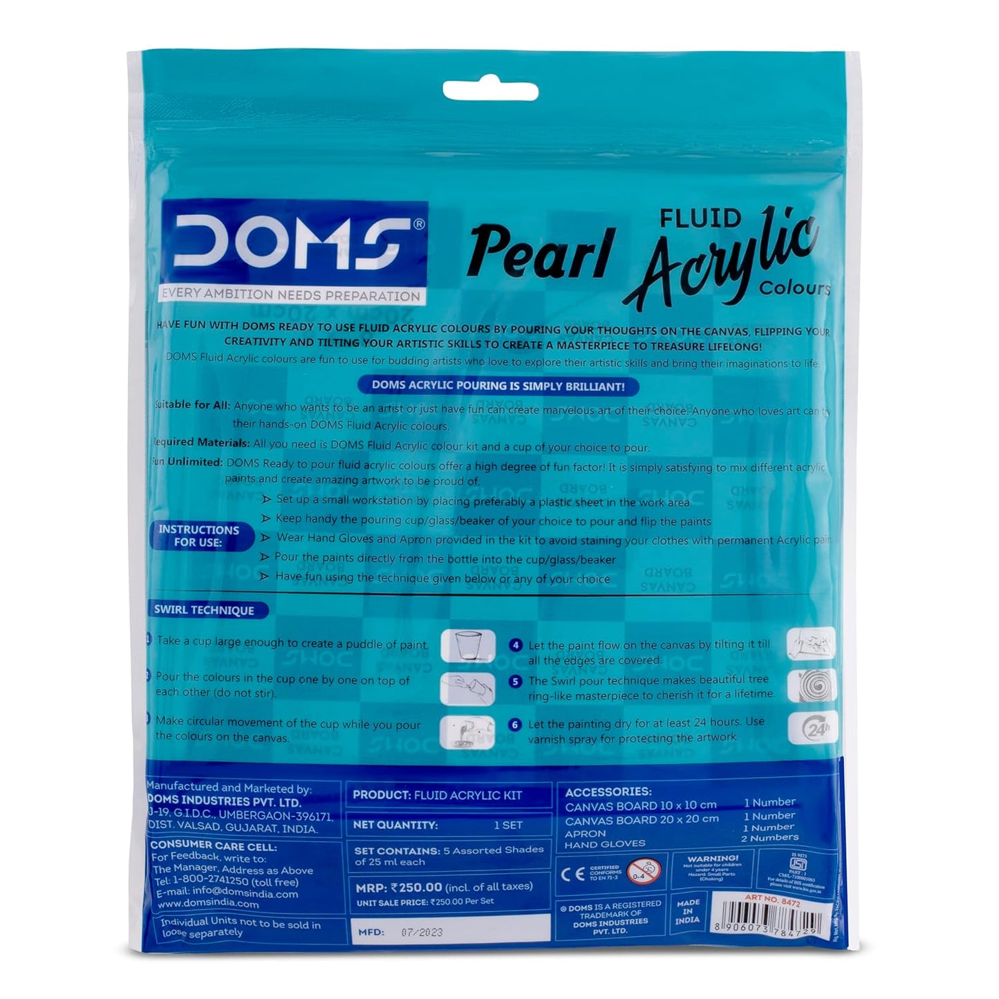 DOMS PEARL FLUID ACRYLIC COLOUR