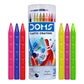 DOMS PLASTIC CRAYON 28 SHADES TIN