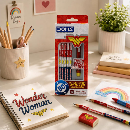 DOMS WONDER WOMAN PENCIL 10 PCS PACK front view