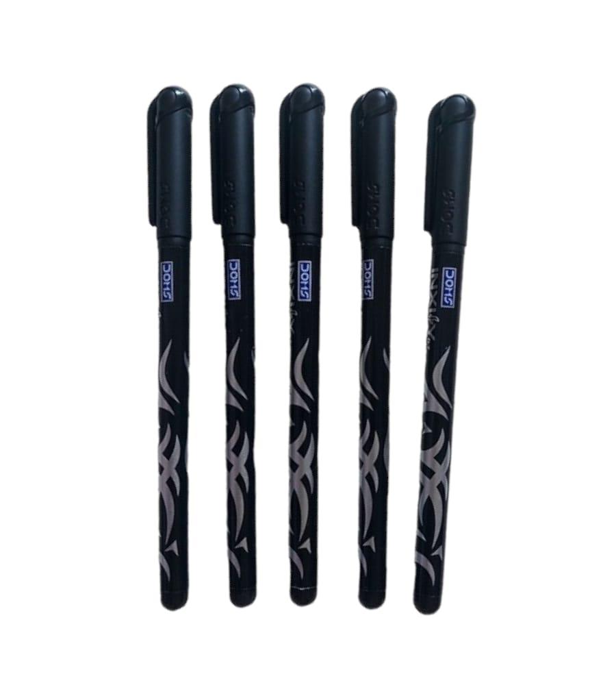 DOMS INXIFY GEL PEN BLACK 5 PCS POUCH- FOIL