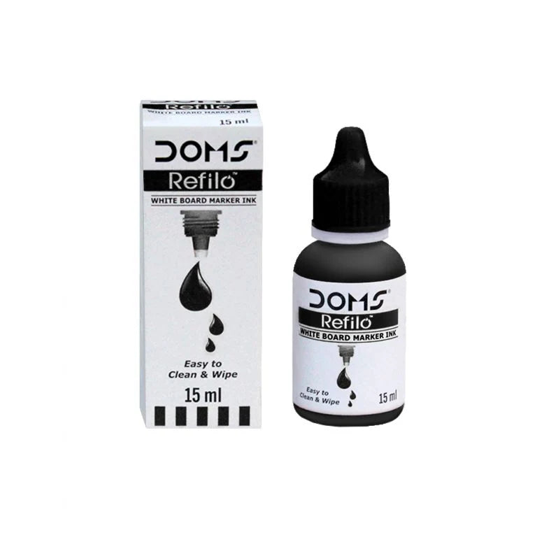 DOMS REFILO PERMANENT MARKER INK BLACK 15 ML