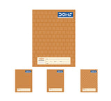 DOMS 3 in 1 (SL/RB/SQ) Notebook(Brown Series) 24x18Cm – 172 Pages