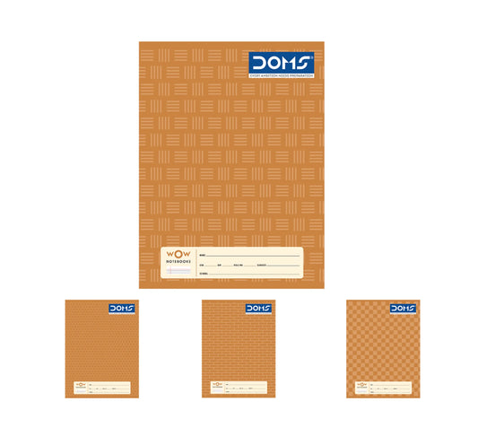 DOMS Big Square 25MM Notebook(Brown Series) 24x18Cm – 172 Pages