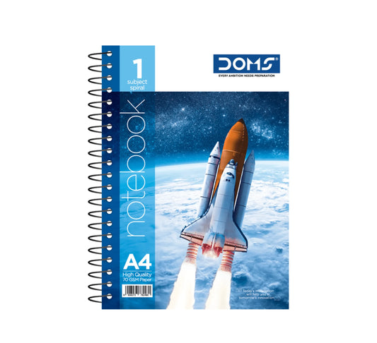 DOMS 1 Subject Spiral Notebook(Space Series) – Unruled Line