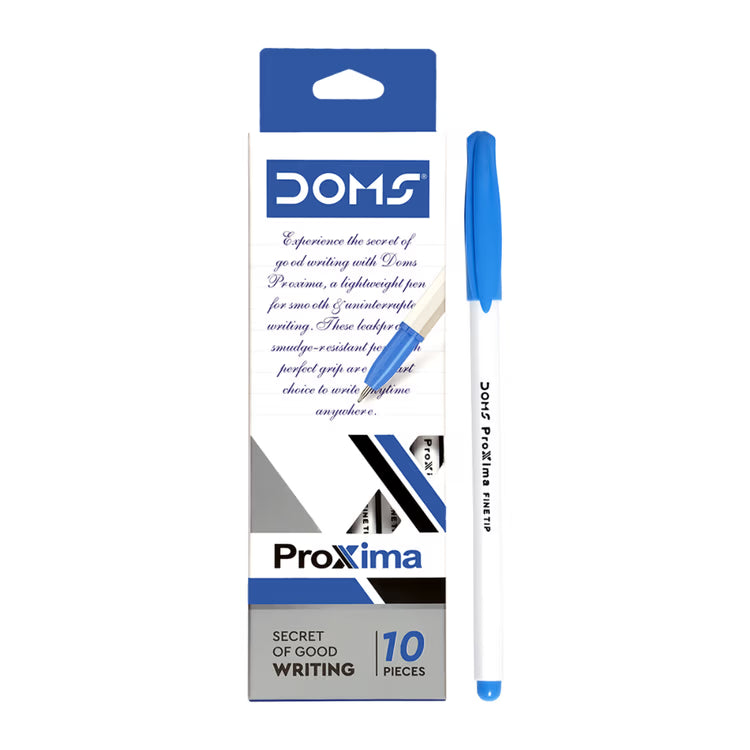 DOMS PROXIMA BALL PEN BLUE 10 PCS BOX