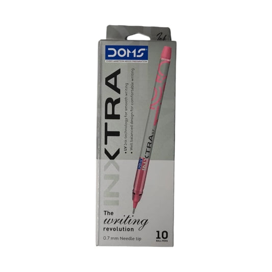 DOMS INXTRA BALL PEN RED 10 PCS PACK