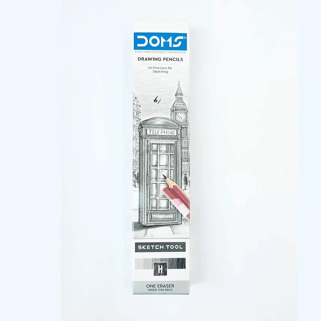 DOMS DRAWING PENCIL H 10 PCS PACK