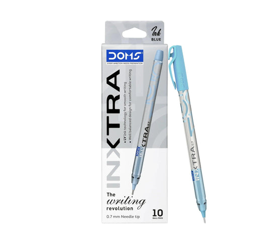DOMS INXTRA BALL PEN BLUE 10 PCS PACK