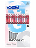 DOMS INXGLO BALL PEN RED 10 PCS PACK
