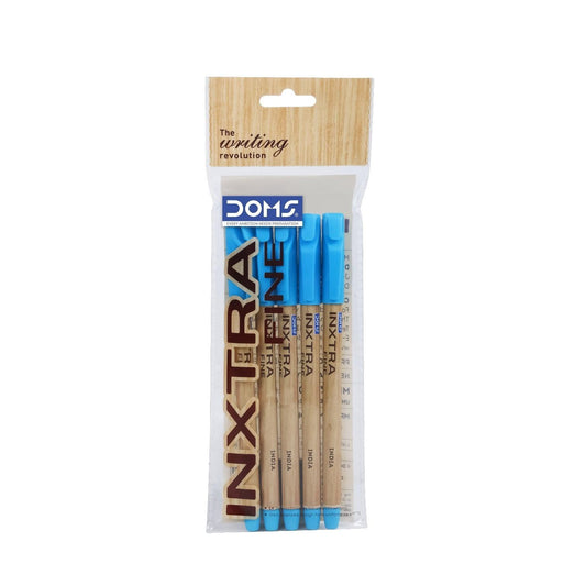 DOMS INXTRA FINE BALL PEN BLUE 5 PCS