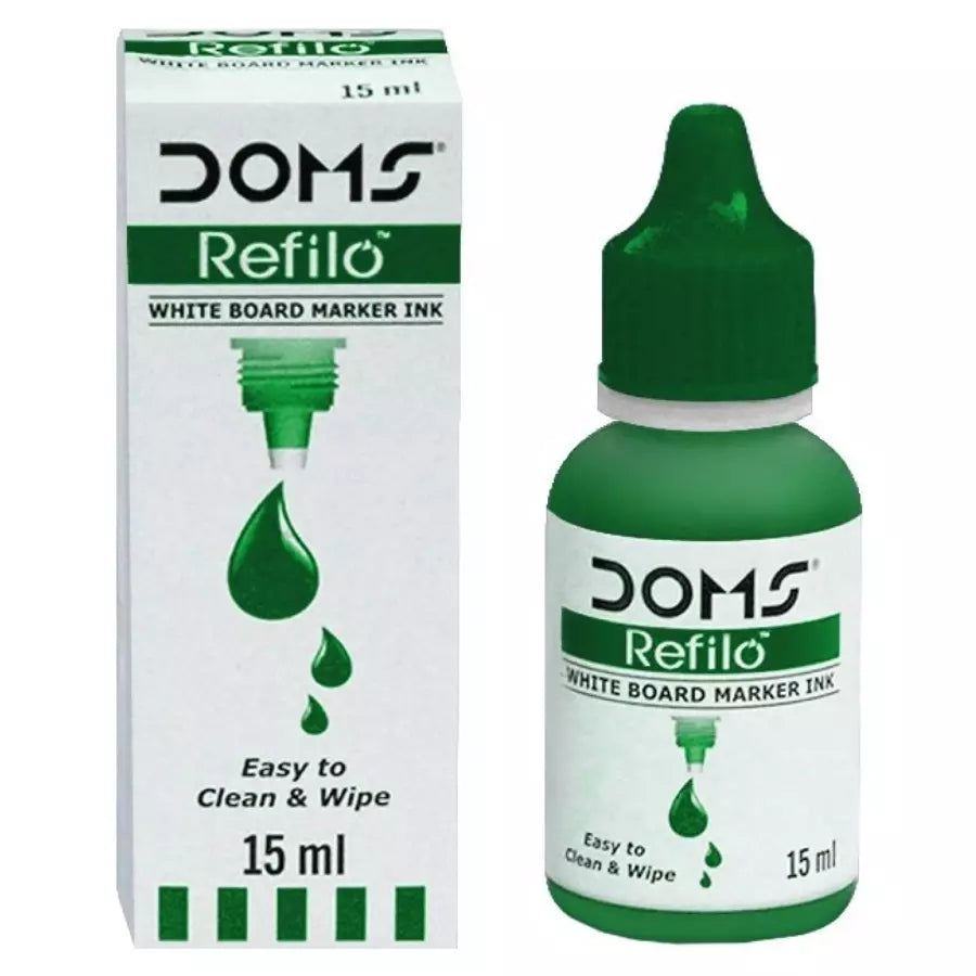 DOMS REFILO PERMANENT MARKER INK GREEN 15 ML