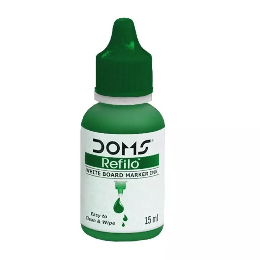 DOMS REFILO PERMANENT MARKER INK GREEN 15 ML