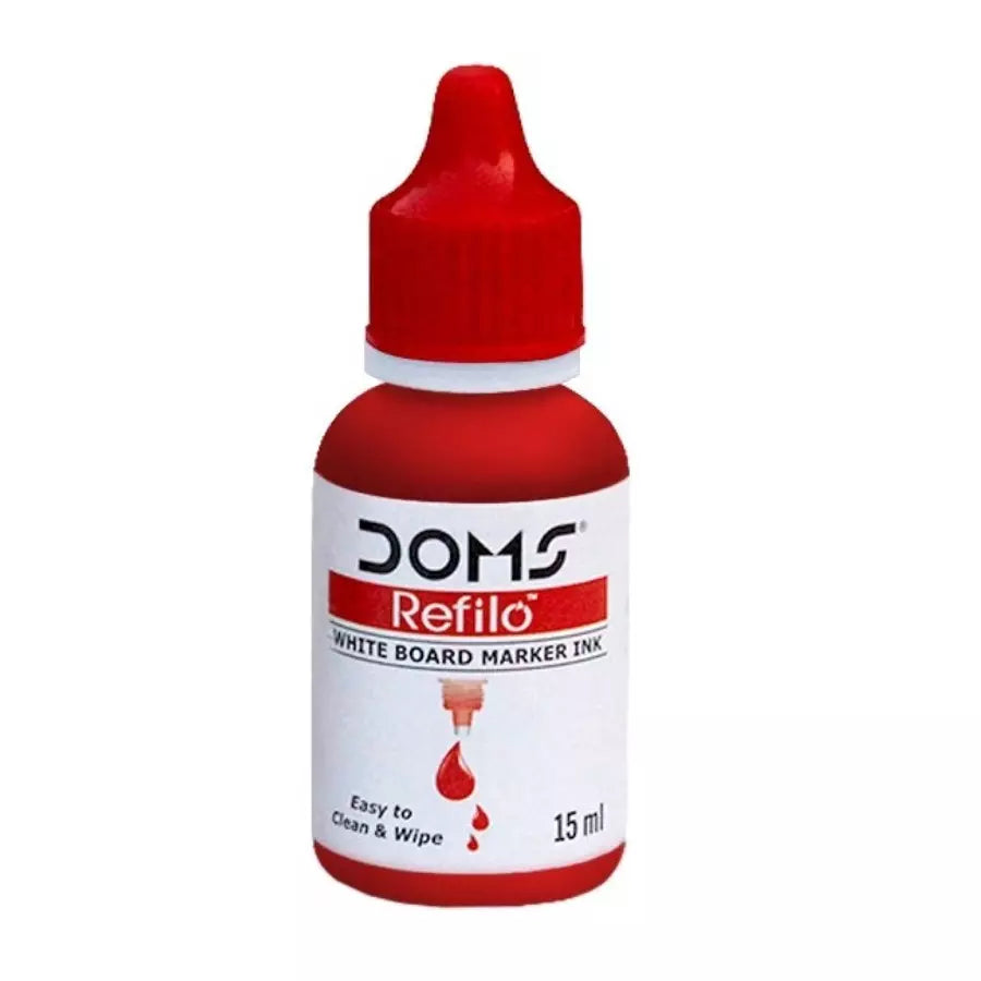 DOMS REFILO PERMANENT MARKER INK RED 15 ML