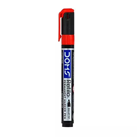 DOMS REFILO PERMANENT MARKER PEN RED 1 PCS