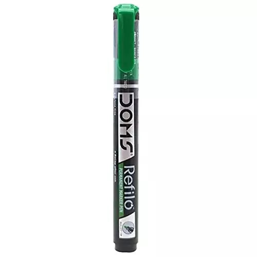 DOMS REFILO PERMANENT MARKER PEN GREEN  1 PCS