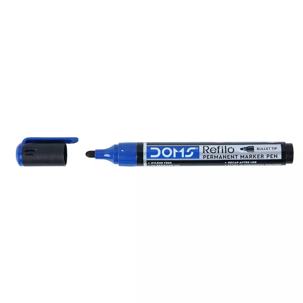 DOMS REFILO PERMANENT MARKER PEN BLUE 1 PCS