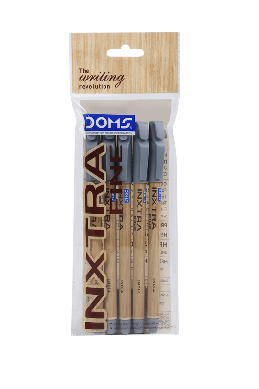 DOMS INXTRA BALL PEN BLACK 5 PCS PACK