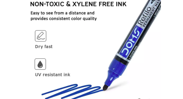 DOMS REFILO PERMANENT MARKER PEN BLUE 1 PCS