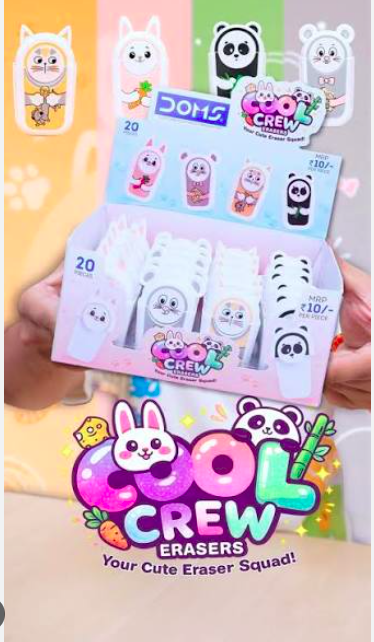 DOMS COOL CREW ERASER 1 PCS front view