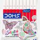 DOMS SKETCH FINE WATER COLOUR 10 PEN RED