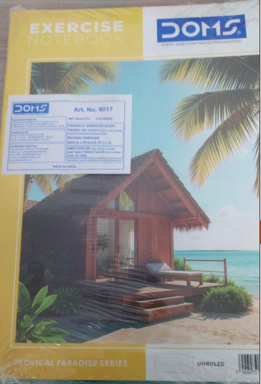 DOMS Exercise Notebook 124 Pages Unruled