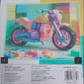 DOMS Exercise Notebook 172 Pages Red Blue Gap 24 × 18 cm showing a colorful motorcycle design.