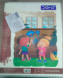 DOMS Spiral Drawing Book 36 Pages cover featuring children drawing and painting outdoors.