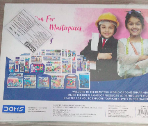 DOMS Drawing Book with children showcasing creativity in art, suitable for students and young artists.