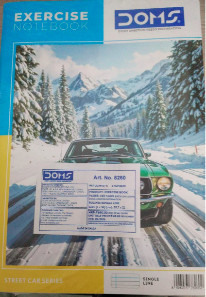 DOMS Exercise Notebook 240 Pages