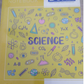 DOMS Science Practical Book 132 Pages cover featuring science illustrations and bright yellow background.