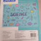 DOMS Science Practical Book 132 Pages 28 × 22 cm cover featuring colorful science illustrations and patterns.
