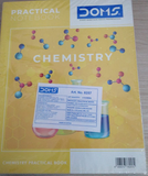 DOMS Chemistry Practical Book 132 Pages Single Line Blank 28×22cm 1PCS notebook cover with chemistry graphics