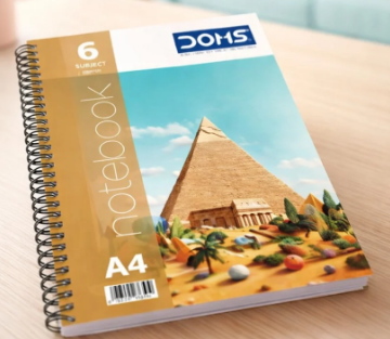 DOMS 6 Subject Spiral Notebook 400 Pages