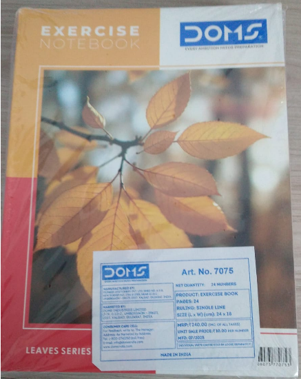 DOMS Exercise Notebook Leaves Series 24 Pages