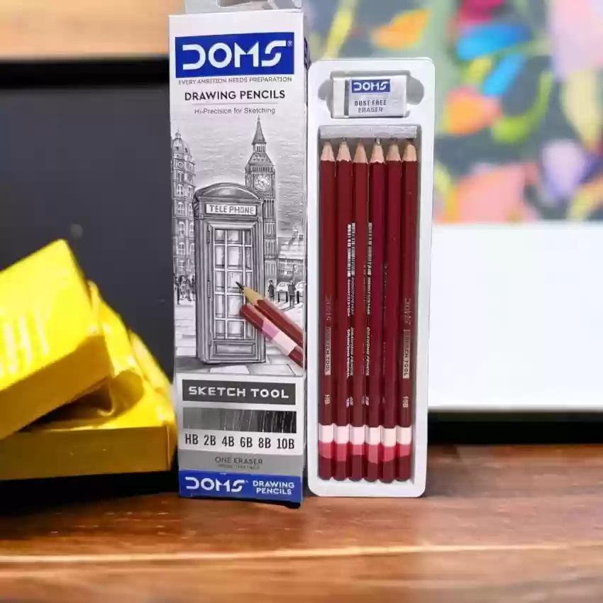 DOMS DRAWING PENCIL 4B 10 PCS PACK