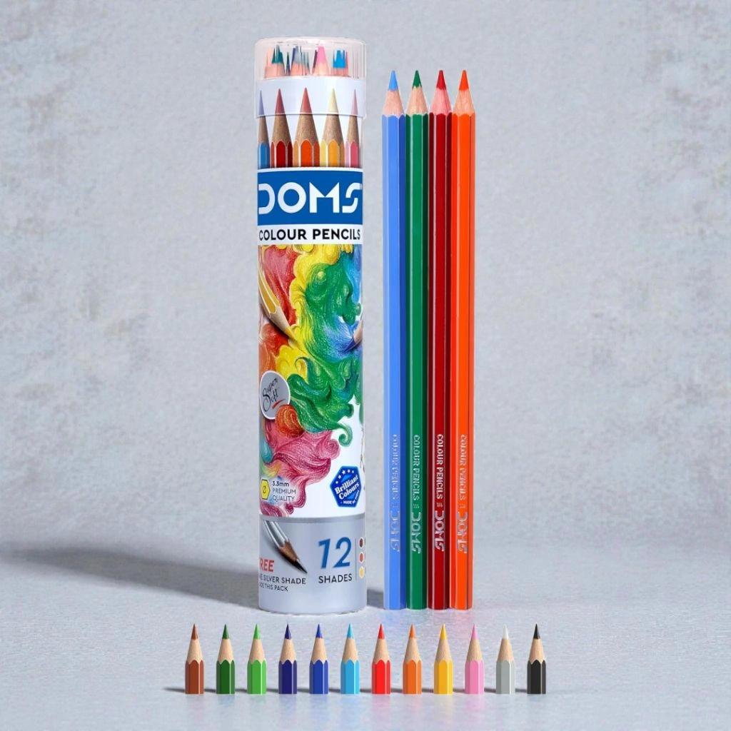 DOMS FSC 12 PENCIL ROUND TIN