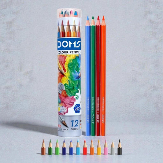 DOMS FSC 12 PENCIL ROUND TIN product packaging
