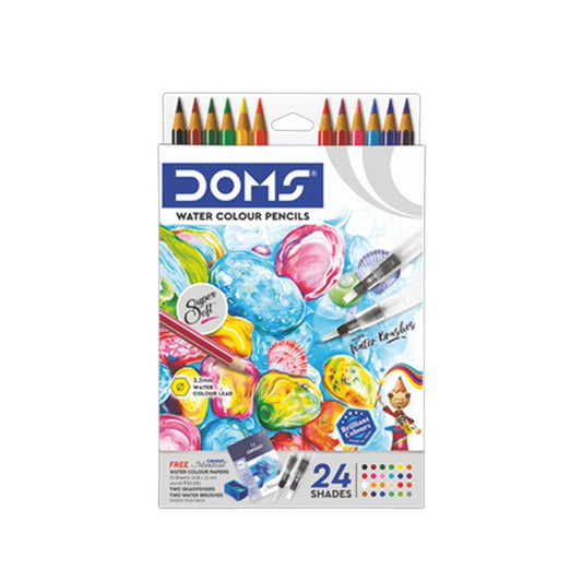 DOMS WATER COLOUR PENCIL 24 SHADES product packaging