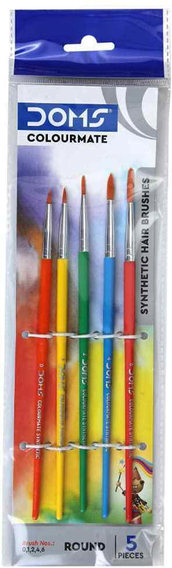 DOMS COLOURMATE SY HAIR BRUSHES ROUND
