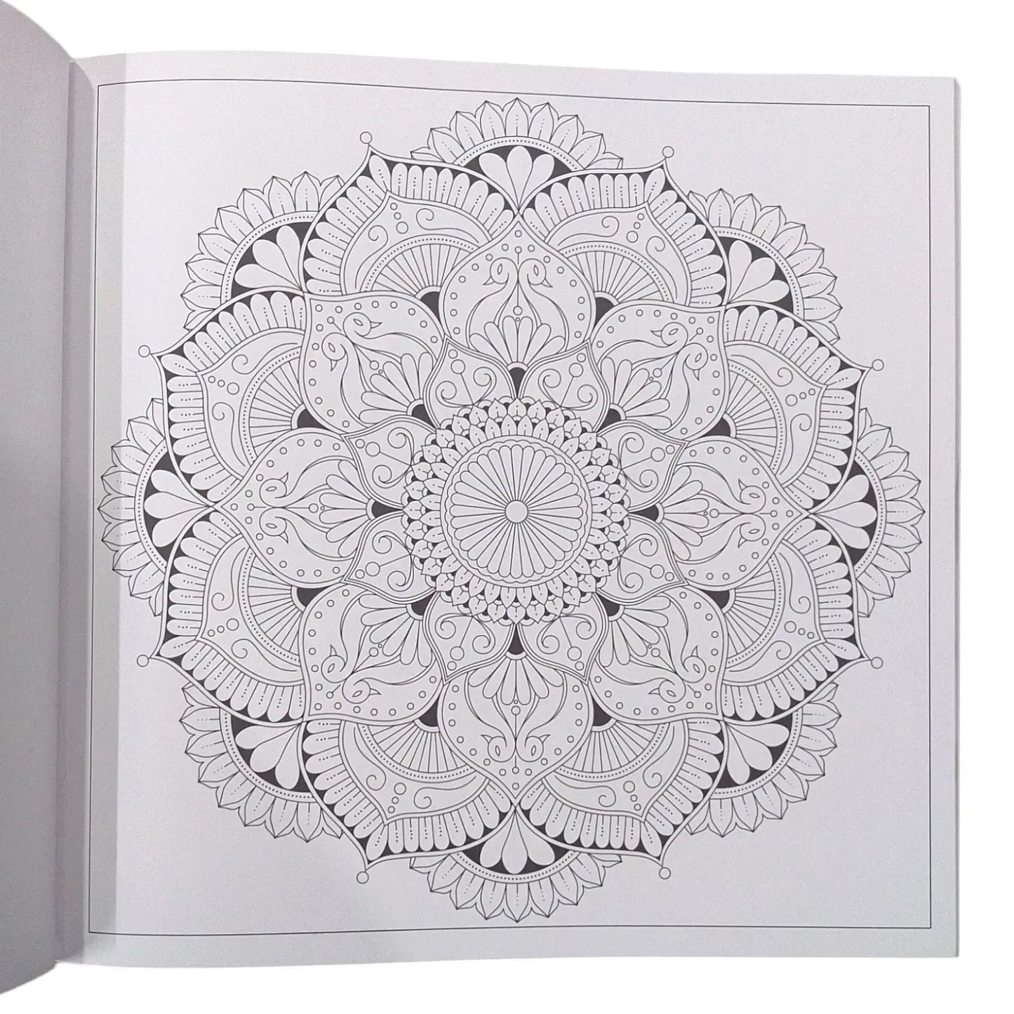 DOMS Colouring Book Hobby Essentials detailed mandala design for creative coloring activities.