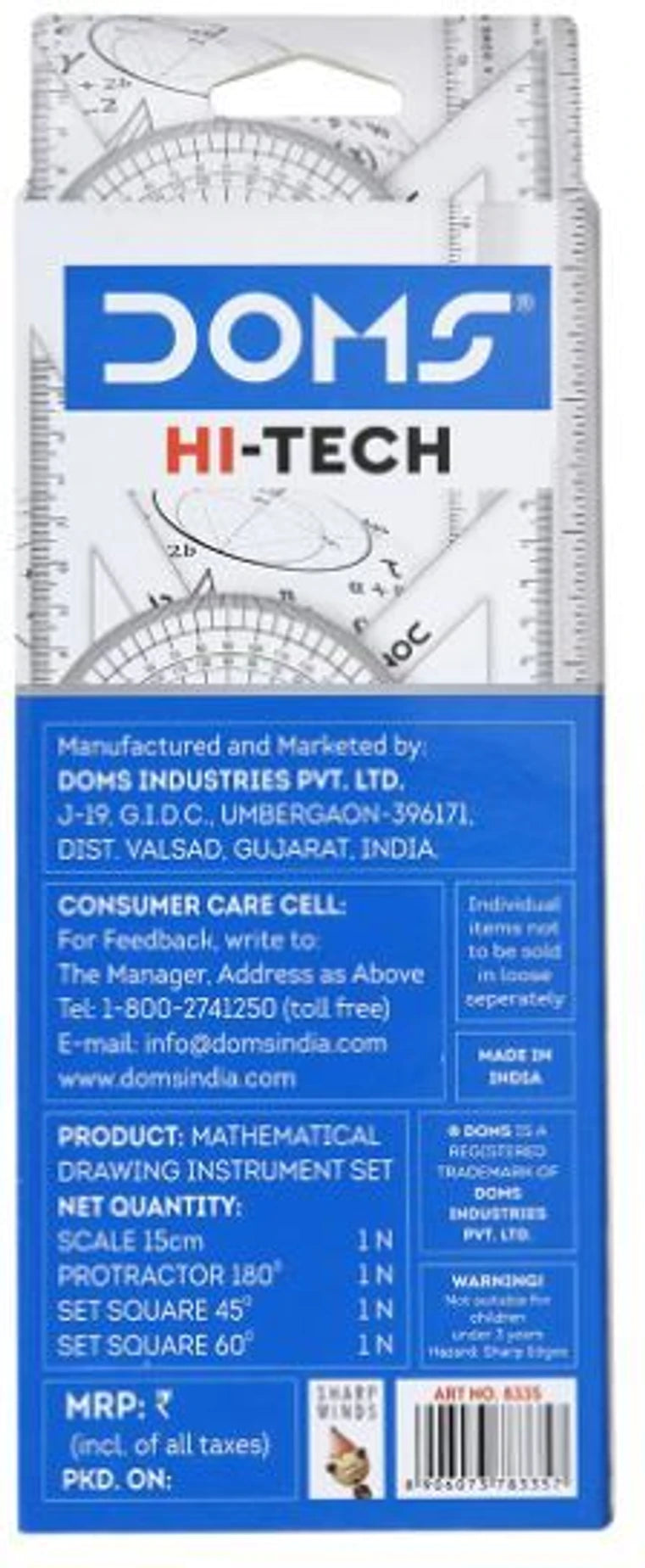 DOMS Hi-Tech Mathematical Drawing Instrument Set