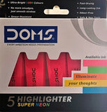 DOMS NEON HIGHLIGHTER PEN 5 SHADES PINK (PLASTIC CASE)