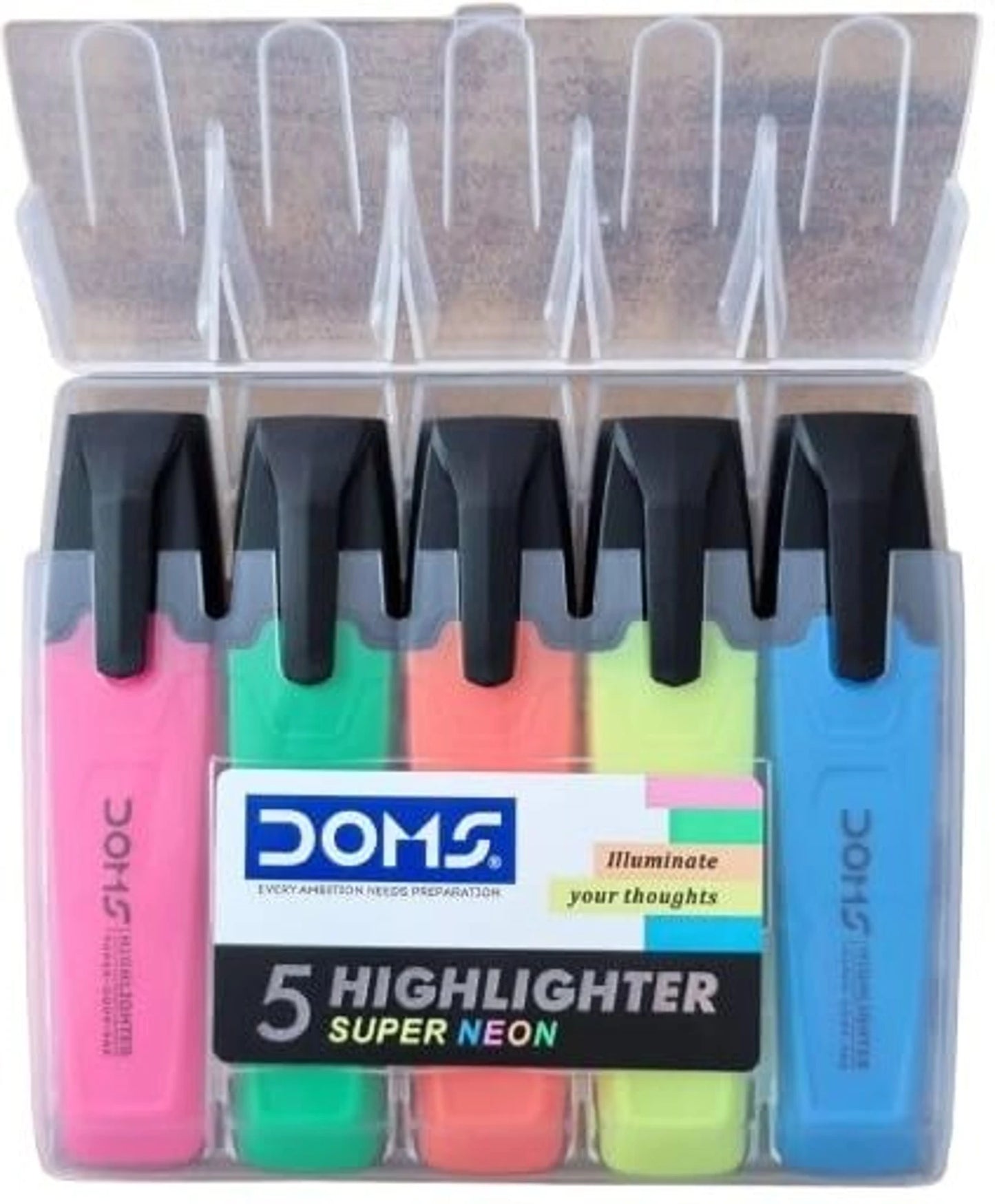 DOMS NEON HIGHLIGHTER ASSO PAC OF 5(120)