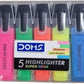 DOMS NEON HIGHLIGHTER ASSO PAC OF 5(120)