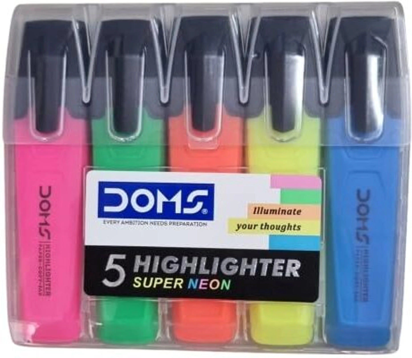 DOMS NEON HIGHLIGHTER ASSO PAC OF 5(120)
