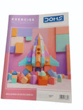 DOMS Exercise Notebook cover featuring colorful building blocks design, ideal for students and writing tasks.