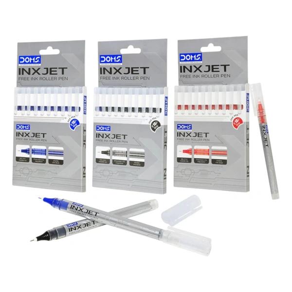 DOMS INXJET ROLLER PEN BLUE 10 PCS